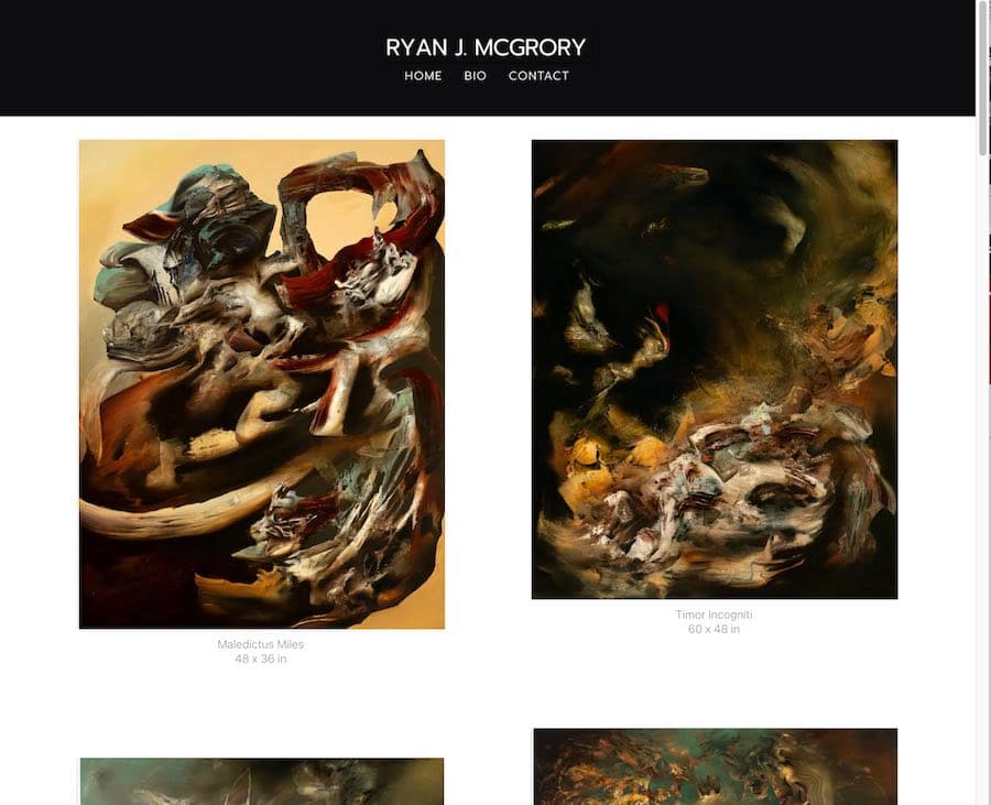 Ryan McGrory Artist Website